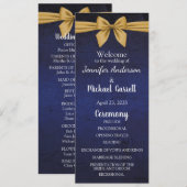 Programme Bleu foncé avec ruban doré (Devant / Derrière)