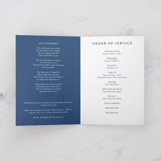 Programme Bleu Pour Toujours Dans Notre Coeur Bébé Garçon Fu (Intérieur)