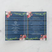 Programme Bleu Rose Gold Mariage Ordre de service (Intérieur)