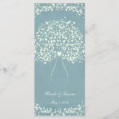 Programme Bleu soie Coeur Arbre Mariage supplémentaire (Devant)
