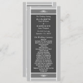 Programme Bloc Pastel moderne - Gris Siver - Mariage (Devant / Derrière)