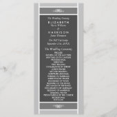 Programme Bloc Pastel moderne - Gris Siver - Mariage (Devant)