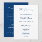 Programme Blue and White Wedding (Devant / Derrière)