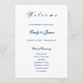 Programme Blue and White Wedding (Devant)
