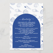 Programme Blue Clam Seashells Coastal Wedding Itinerary (Dos)