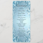 Programme Blue Decorative Floral Wedding Program (Devant)
