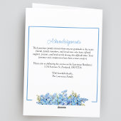 Programme Blue floral oublime-non fleurs funérailles pliées