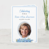 Programme Blue floral oublime-non fleurs funérailles pliées (Devant)