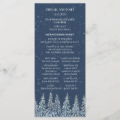 Programme Blue Rustic Winter Forest Wedding Program (Dos)