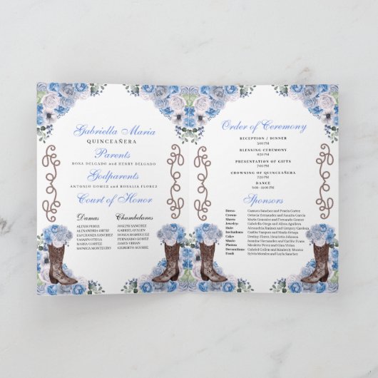 Programme Blue Western Charro Quinceañera (Intérieur)