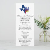 Programme Bluebonnets Blue Floral Texas Modern Mariage (Debout devant)