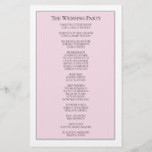 Programme | Blush simple et moderne (Dos)