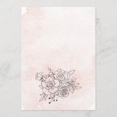 Programme Blush Watercolor & Black Floral Wedding Timeline (Dos)
