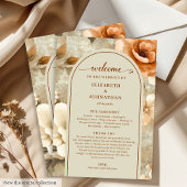 Programme Bohemian Chic Terra Cotta Beige Sage Wedding Day