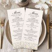 Programme Bohemian Cream Floral Wedding