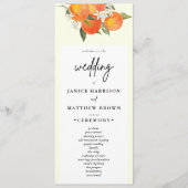 Programme Boho Abstract Orange Garden Wedding (Devant)