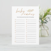 Programme Boho Baby Names Baby shower Jeu (Debout devant)