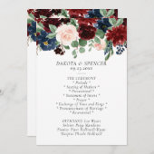 Programme Boho Bloom | Rouge Bourgogne et bleu marine (Devant / Derrière)