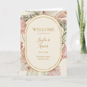 Programme Boho Botanical Ivory et Green Folt Mariage (Devant)