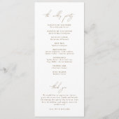 Programme Boho Botanical Wedding (Dos)