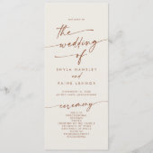 Programme Boho Chic Bohemian Cream Tea Longueur Mariage (Devant)