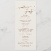 Programme Boho Chic Bohemian Cream Tea Longueur Mariage (Dos)