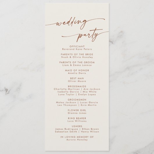 Programme Boho Chic Bohemian Cream Tea Longueur Mariage (Dos)