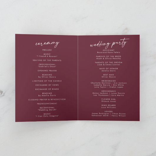 Programme Boho Chic Bourgogne Rouge Nous Faisons Plier Maria (Intérieur)