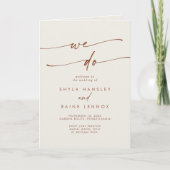 Programme Boho Chic Crème Bohème Nous Faisons Plier Mariage (Devant)