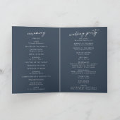 Programme Boho Chic Dark Navy Bleu Nous faisons plié Mariage (Intérieur)