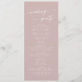Programme Boho Chic Dusty Rose Mariage Longueur du thé rose (Dos)