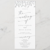 Programme Boho Chic Gray Wildflower Tea Length Wedding (Devant)