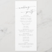 Programme Boho Chic Gray Wildflower Tea Length Wedding (Dos)