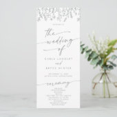 Programme Boho Chic Gray Wildflower Tea Length Wedding (Debout devant)