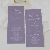 Programme Boho Chic Lavender Purple Tea Longueur Mariage