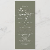 Programme Boho Chic Olive Green Tea Longueur Mariage (Devant)
