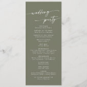 Programme Boho Chic Olive Green Tea Longueur Mariage (Dos)