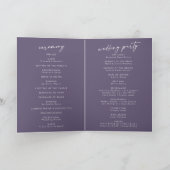 Programme Boho Chic Plum Purple Nous Faisons Plier Mariage (Intérieur)