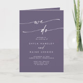 Programme Boho Chic Plum Purple Nous Faisons Plier Mariage (Devant)