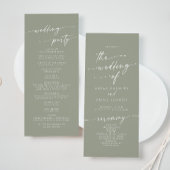 Programme Boho Chic Sage Green Tea Mariage