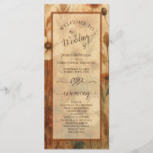 Programme Boho Chic Sienna Wildflowers Elegant Wedding (Devant)
