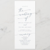 Programme Boho Chic Slate Blue Tea Mariage (Devant)