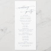 Programme Boho Chic Slate Blue Tea Mariage (Dos)