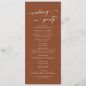 Programme Boho Chic Terracotta Tea Longueur Mariage (Dos)