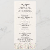 Programme Boho Chic Wedding with Beige Flowers (Dos)