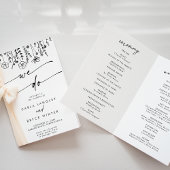 Programme Boho Chic Wildflower We Do Folded Wedding