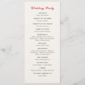 Programme Boho de Bourgogne Rose Floral Pampas Mariage (Dos)