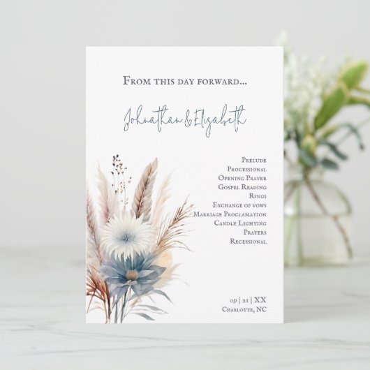 Programme Boho d'hiver Mariage Floral | BLANCHE (Debout devant)