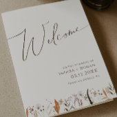 Programme Boho Fleur sauvage d'automne beige Mariage plié
