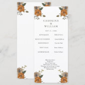 Programme Boho Floral Mariage (Devant / Derrière)